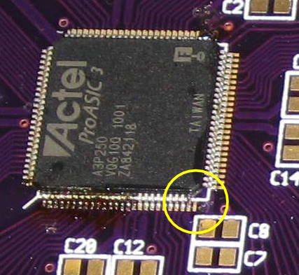 FPGA misaligned by one pin