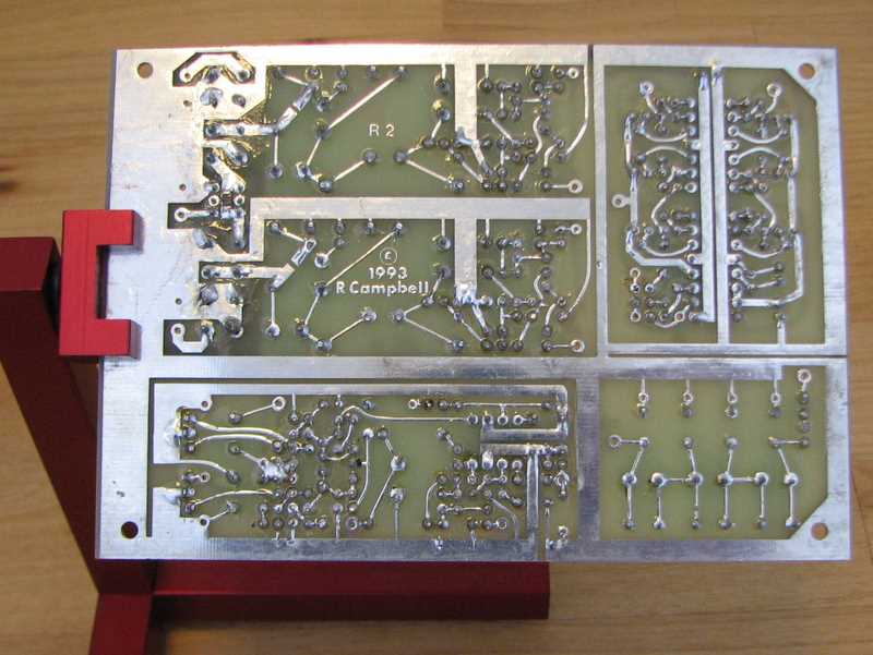 KK7B R2 receiver board, bottom side