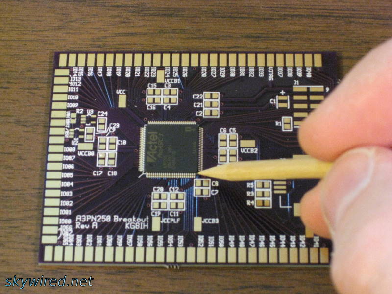 Aligning the chip on the circuit board